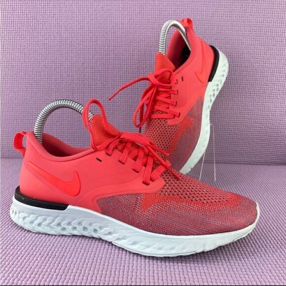 Nike Odyssey React 2 Flyknit Women’s Running Shoes Size 7  Ember Glow AH1016-800 - Picture 1 of 11